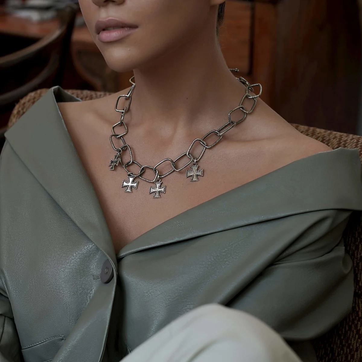 Chain Necklace "Cilician Cross" - Image 2