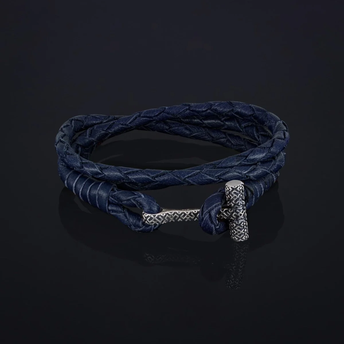 Layered Leather Bracelet "Hrapar" - Image 3